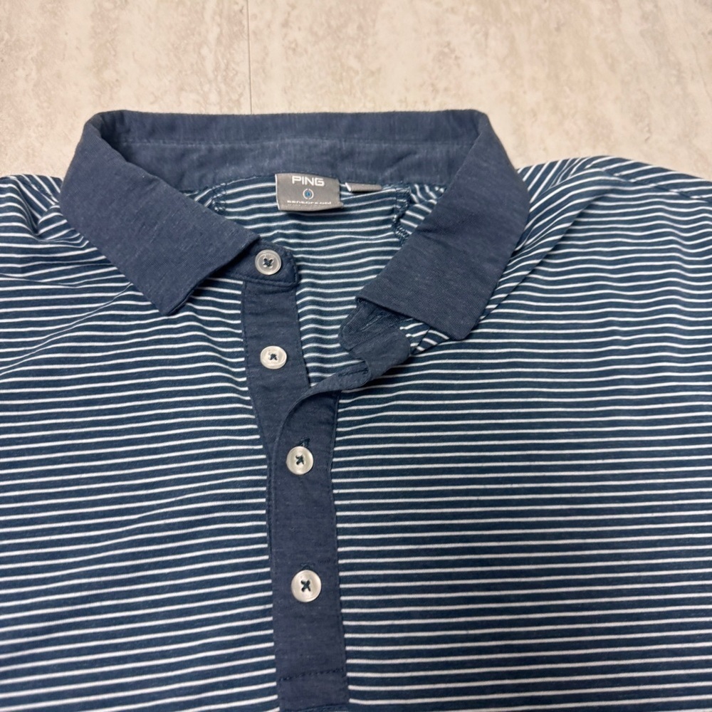 Ping golf polo Striped Polo Shirt - Blue medium - Picture 3 of 7
